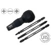 Csavarhúzó bit készlet 3 db-os 6 fej: PH1-3 PZ2-3 lapos 6 mm - Vessel (220W-3) Csavarhúzó bit készlet 3 db-os 6 fej: PH1-3 PZ2-3 lapos 6 mm - Vessel (220W-3)