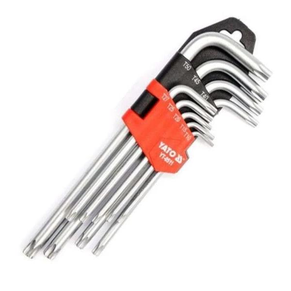Torx kulcs készlet 9 részes T10 - T50 - Yato Torx kulcs készlet 9 részes T10 - T50 - Yato