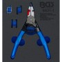 Fogó seeger készlet 180 mm + 4 pár cserélhető hegy / külső - belső - BGS