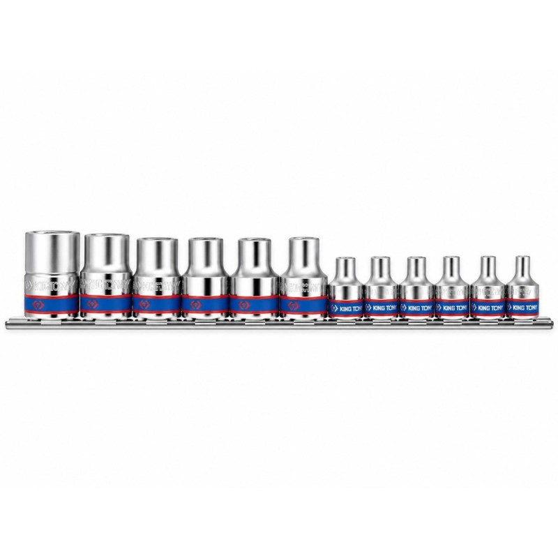Dugókulcs - crowafej készlet 3/8-1/2'' E-Torx - E4-E20 sínen - 7113PR