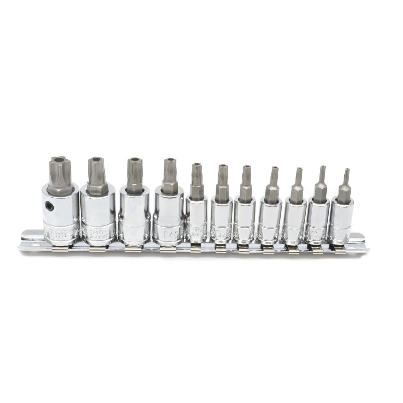Bit készlet torx 5 ágú-lyukas 11 db-os 1/4"-3/8" (BS-2311P)