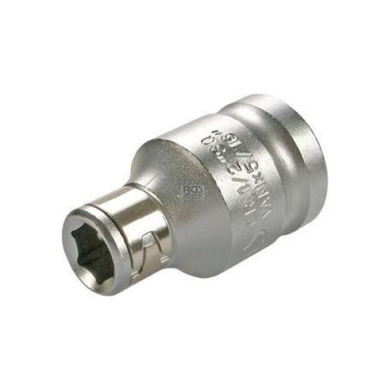 Bit tartó adapter 1/2"- 08 mm=5/16"-os bithez (BGS-293)