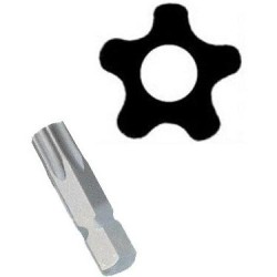 Bit ötágú torx T-10 30 mm lyukas (5010)