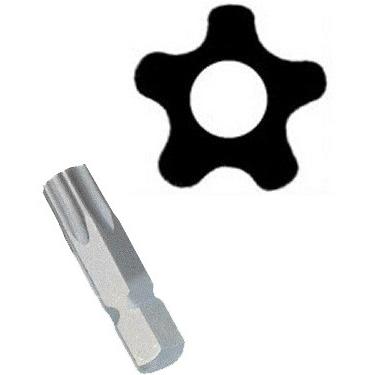 Bit ötágú torx T-10 30 mm lyukas (5010)
