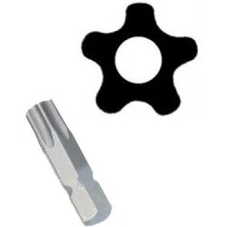 Bit ötágú torx T-55 30 mm lyukas (5055) Bit ötágú torx T-55 30 mm lyukas (5055)