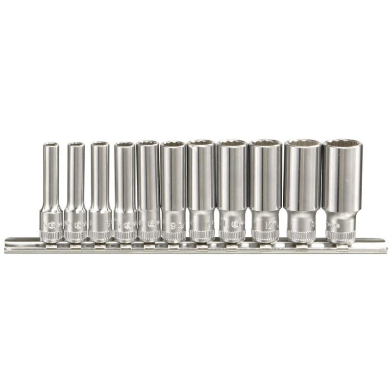 Dugókulcs - crowafej klt. 1/4" 12 sz. 5.5-14 mm hossz. 11 db (TW-211MD)