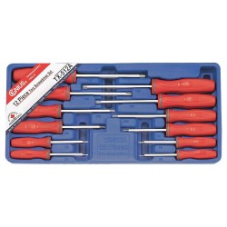 Tálcás Genius csavarhúzó klt. TORX - LYUKAS - 12 db-os - 1/3 (TX-512A) Tálcás Genius csavarhúzó klt. TORX - LYUKAS - 12 db-os - 1/3 (TX-512A)
