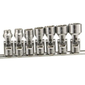 Dugókulcs - crowafej klt. 3/8" 12 sz. csuklós, COLOS 7 db-os 3/8"-3/4" (US-307S)