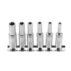 Dugókulcs - crowafej klt. 1/4" belső E-torx E4-E10 hosszú 6 db-os (BGS-6403)