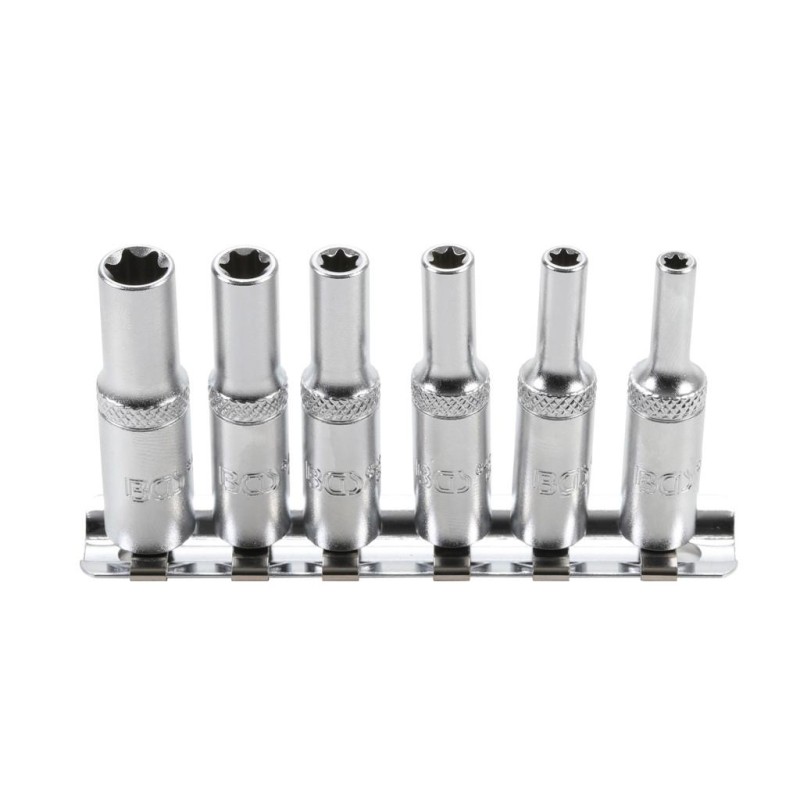Dugókulcs - crowafej klt. 1/4" belső E-torx E4-E10 hosszú 6 db-os (BGS-6403)
