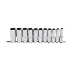 Dugókulcs - crowafej klt. 3/8" 12 sz. 8-19 mm hossz. 11 db-os (BGS-5252) Dugókulcs - crowafej klt. 3/8" 12 sz. 8-19 mm hossz. 11 db-os (BGS-5252)