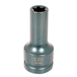 Légkulcsfej 3/4" hosszú belső torx E20 (LAS-4561) Légkulcsfej 3/4" hosszú belső torx E20 (LAS-4561)