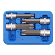 BGS Technic 1/2 colos furatos torx bitkészlet hosszú T-profil T70-T100 4 db BGS Technic 1/2 colos furatos torx bitkészlet hosszú T-profil T70-T100 4 db