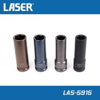 Légkulcsfej klt. 1/2" 4 db-os normál 17-19-21 + Mercedes WAF 17 mm (LAS-5915)