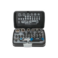 Dugókulcs és bithegy készlet hajtókarral 1/4" 26 db-os (LAS-6555) Dugókulcs és bithegy készlet hajtókarral 1/4" 26 db-os (LAS-6555)