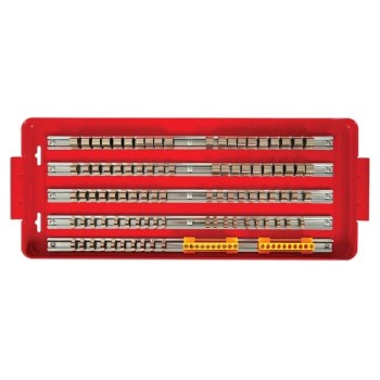 Laser Tools LAS-3747 dugókulcs tartó tálca 5 sínnel, 20 bit rekesszel