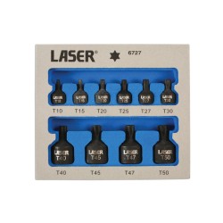 Rátűzőkulcs, gépi Torx T10-T50 10 db-os - extra alacsony -TS20 (LAS-6727)