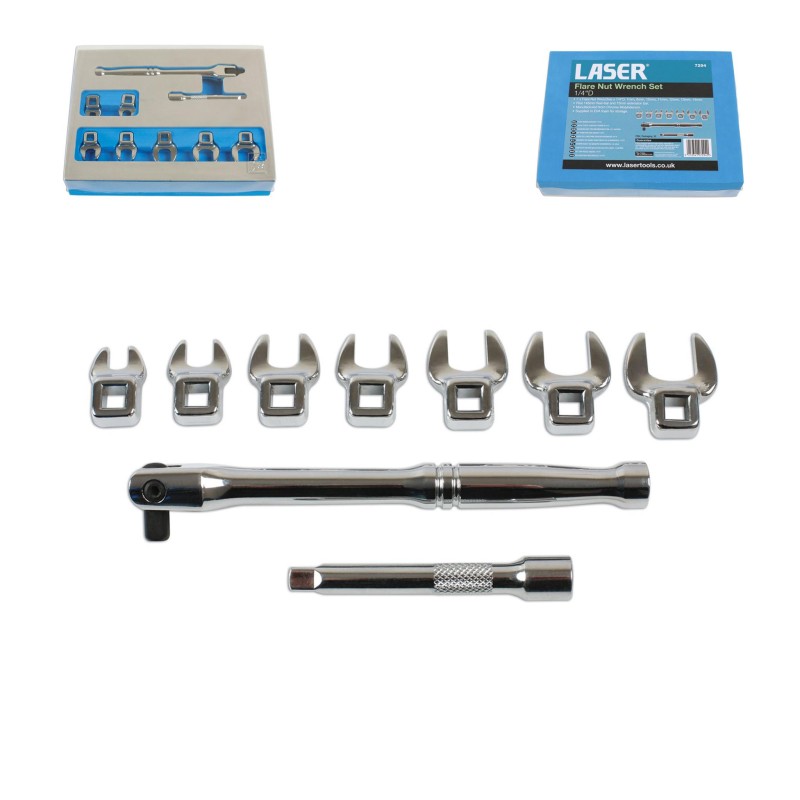 Hollanderkulcs klt. 9 db-os 1/4" 7-14 mm (LAS-7294)