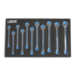 Csillag-villáskulcs klt. 15-25 mm EVA tálcán (LAS-6493)