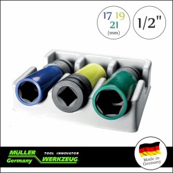 Légkulcsfej klt. 1/2" 3 db-os alufelnihez 17-19-21 mm (MLR-800 100) Légkulcsfej klt. 1/2" 3 db-os alufelnihez 17-19-21 mm (MLR-800 100)
