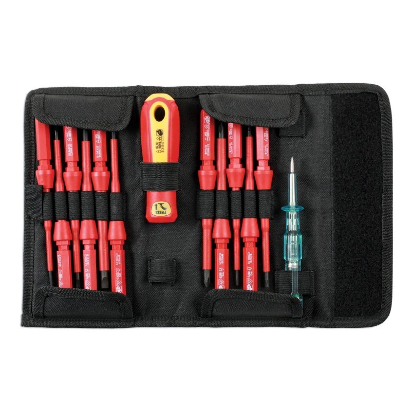 Szigetelt VDE 1000 V-os cserélhető vegy. csavarhúzó készlet (LAS-7435) Szigetelt VDE 1000 V-os cserélhető vegy. csavarhúzó készlet (LAS-7435)