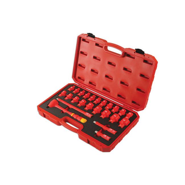 Dugókulcs klt. VDE 1000 V Szigetelt/Hibrid szerszám klt.1/2" 24 db-os (LAS-6147) Dugókulcs klt. VDE 1000 V Szigetelt/Hibrid szerszám klt.1/2" 24 db-os (LAS-6147)