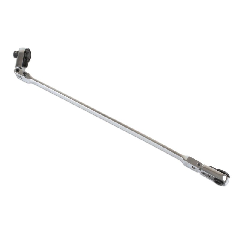 Racsnis hajtószár extra hosszú flexibilis fejjel 1/4' bit+1/4' dugófej(LAS-6744)