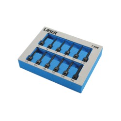 Rátűzőkulcs 12 db-os 1/4'-os Torx T5-T40, Gépi - AT18 - (LAS-7398)