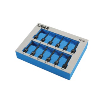 Rátűzőkulcs 12 db-os 1/4'-os Torx T5-T40, Gépi - AT18 - (LAS-7398)