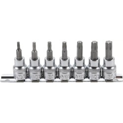 Behajtófej-készlet , 10 mm (3/8') , T-profil (Torx) , 7 darabos (BGS-5108) Behajtófej-készlet , 10 mm (3/8') , T-profil (Torx) , 7 darabos (BGS-5108)
