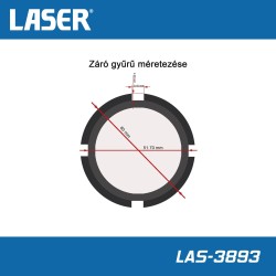 Körmös dugókulcs gömbcsukló szereléshez spec. Mercedes "M"+ zárógyűrű (LAS-3893)