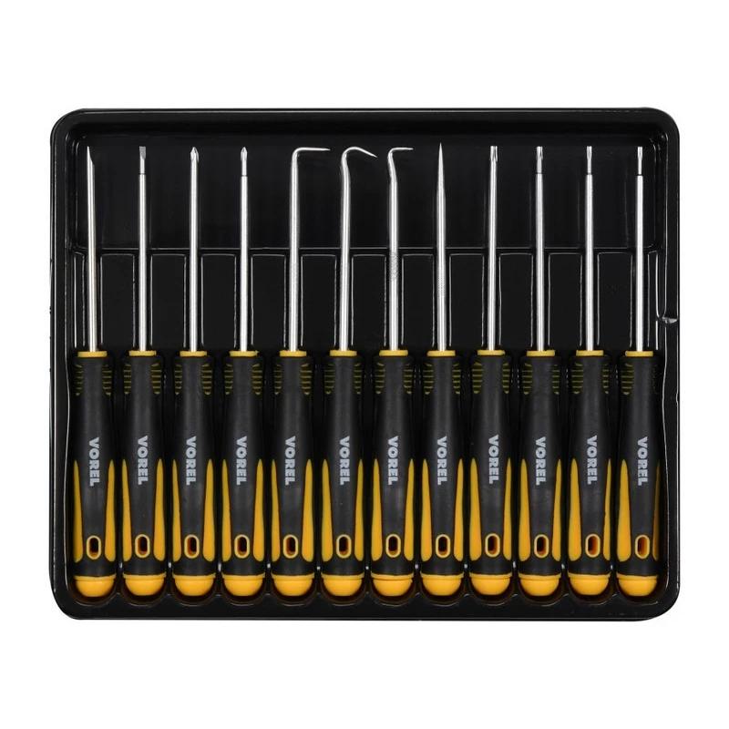 Csavarhúzó készlet Phillips, Lapos, Torx 12 db-os precíziós - Vorel Csavarhúzó készlet Phillips, Lapos, Torx 12 db-os precíziós - Vorel