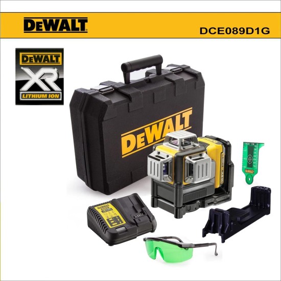 Szintezőlézer, keresztlézer ZÖLD 10.8V IP65 360° - DeWalt