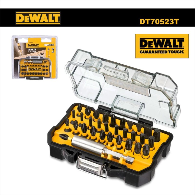 Bit készlet 32 db-os, gépi, torziós, ipari - DeWalt