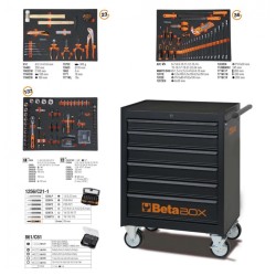Szerszámos kocsi gyári-felszerelt 196 db-os 6 fiókos - Beta Easy
