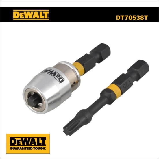 Bit tartó - gipszkartoncsavar-behajt, mágn. T25x50 bitekkel - DeWalt (DT70538T)