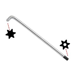 Torxkulcs ''L'' alakú extra hosszú T30 torx-lyukas torx - BGS
