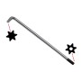 Torxkulcs ''L'' alakú extra hosszú T15 torx-lyukas torx - BGS