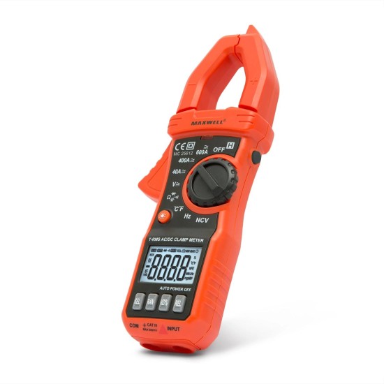 Multimeter, lakatfogós AC/DC 600V / 600A - Maxwell