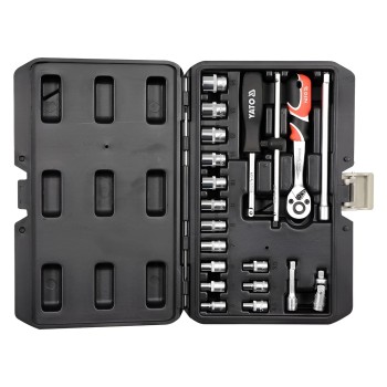 Dugókulcs készlet 1/4'' 20 db-os 3,5-14 mm - Yato Dugókulcs készlet 1/4'' 20 db-os 3,5-14 mm - Yato