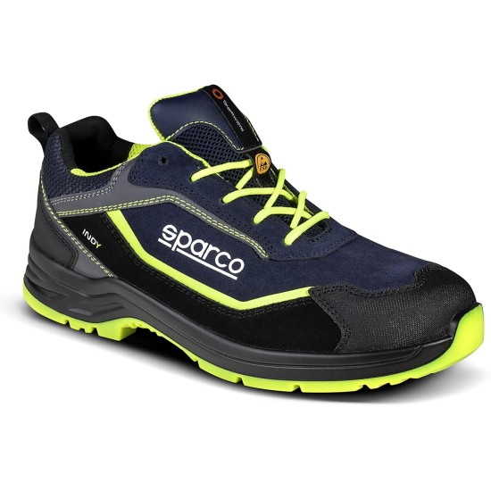 Munkavédelmi cipő SPARCO - Indy Baltimora S3S ESD kék-fluo 44-es Munkavédelmi cipő SPARCO - Indy Baltimora S3S ESD kék-fluo 44-es