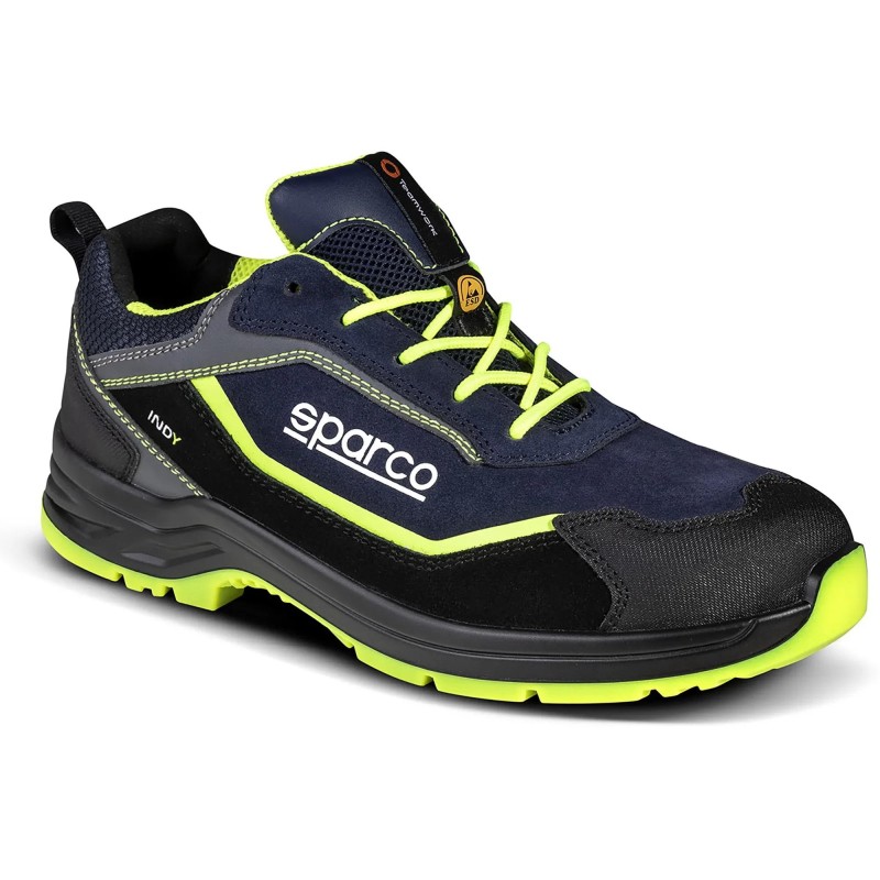 Munkavédelmi cipő SPARCO - Indy Baltimora S3S ESD kék-fluo 44-es