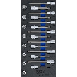 Tálcás BGS Bit XZN készlet  22 db-os 1/3 - EVA tálcás