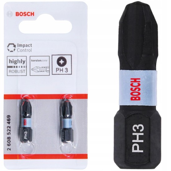 Csavarhúzó bit Impact Control - PH3 x 25 mm x 2db - Bosch (2.608.522.469)