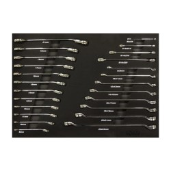 Tálcás SP Tools ''M'' Csillag-villáskulcs készlet 24db-os- QUAD DRIVE