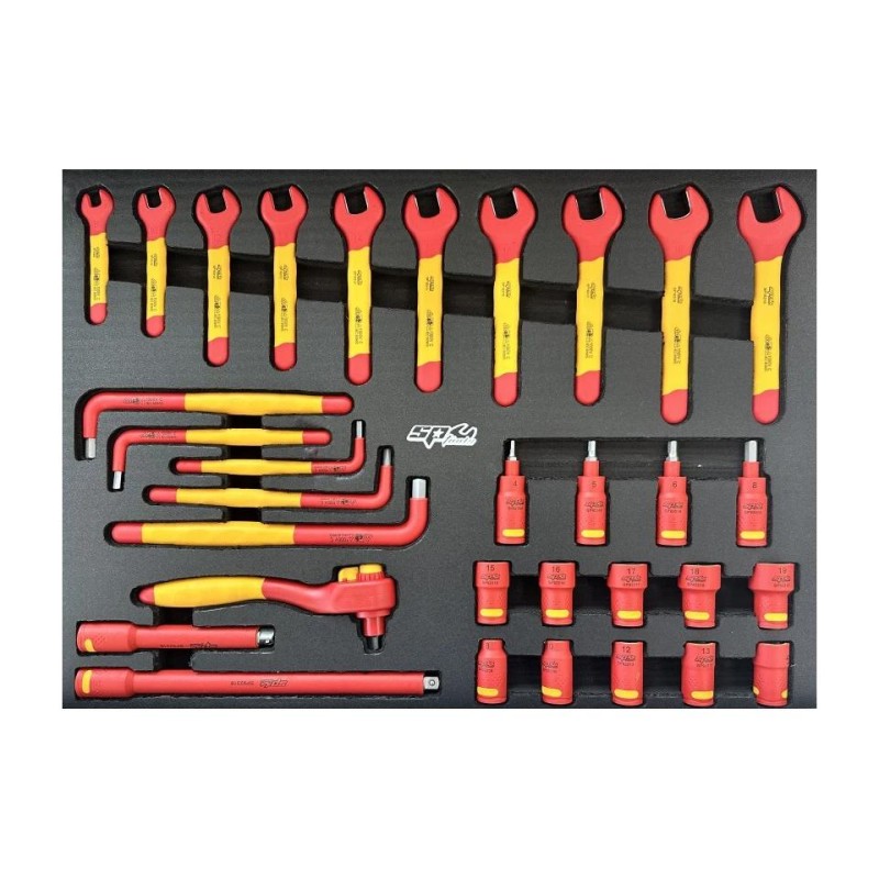 Tálcás SP Tools ''M'' VDE 1000V-os Szerszám készlet 32 db-os Tálcás SP Tools ''M'' VDE 1000V-os Szerszám készlet 32 db-os