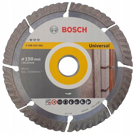 Vágókorong 150 mm Gyémánttárcsa univerzális - Bosch (2.608.615.061)