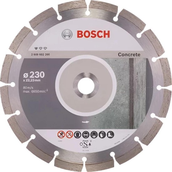 Vágókorong 230 mm Gyémánttárcsa beton - Bosch (2.608.602.200)