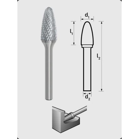 Turbómaró  6 x 16 mm íves forma, gömbölyített végű, RBF 0616/S6 MX