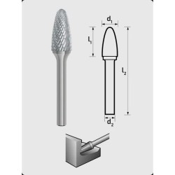 Turbómaró 10 x 20 mm íves forma, gömbölyített végű, RBF 1020/S6 MX Turbómaró 10 x 20 mm íves forma, gömbölyített végű, RBF 1020/S6 MX